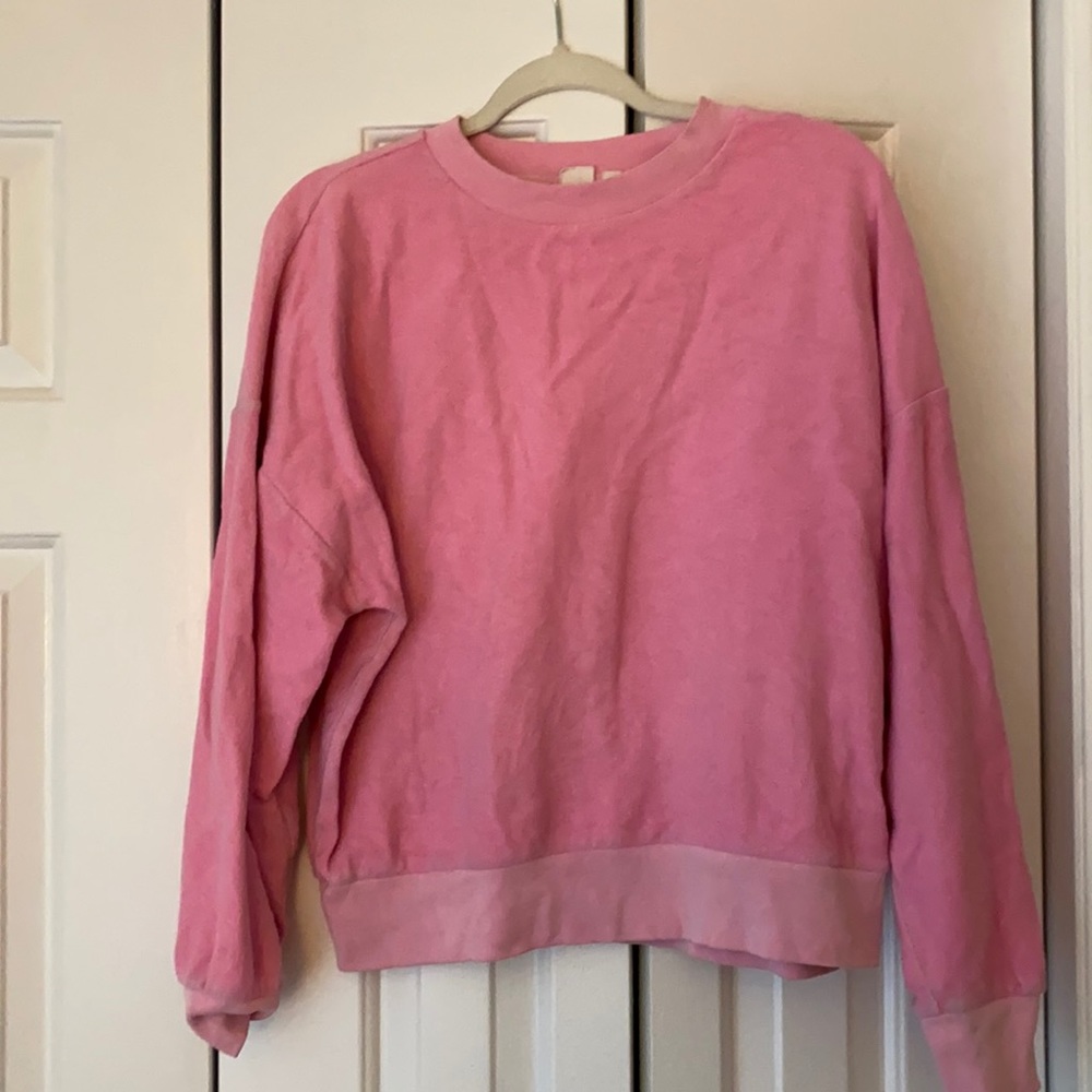 Pink washed effect sweatshirt